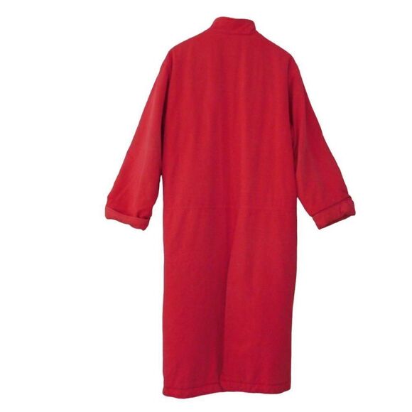 Vintage Long Canvas Cotton Barn Coat Field Chore Lined Insulated Pink Sz Small - Picture 7 of 10